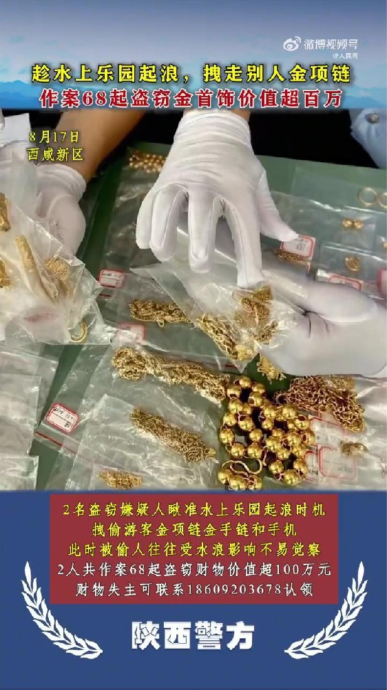 男子在海邊游玩時金項鏈被拽走